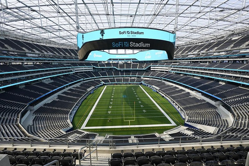 The playing field and seating areas of SoFi Stadium are seen Sept. 4 in Inglewood, Calif. The first game in the $5 billion stadium will be tonight when the Los Angeles Rams host the Dallas Cowboys.
(AP/Marcio Jose Sanchez)