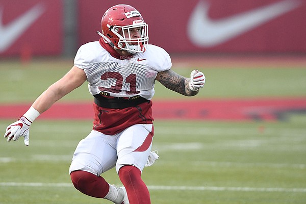 Grant Morgan during practice Thursday March 7, 2019.