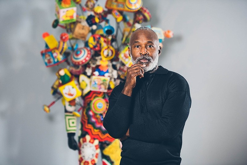 Artist Nick Cave trained with the Alvin Ailey American Dance Theater. Now an artist and performance artist well known for his Soundsuits, his latest experimental exhibition is at the Momentary.
(Ironside Photography/courtesy of Crystal Bridges Museum of American Art)