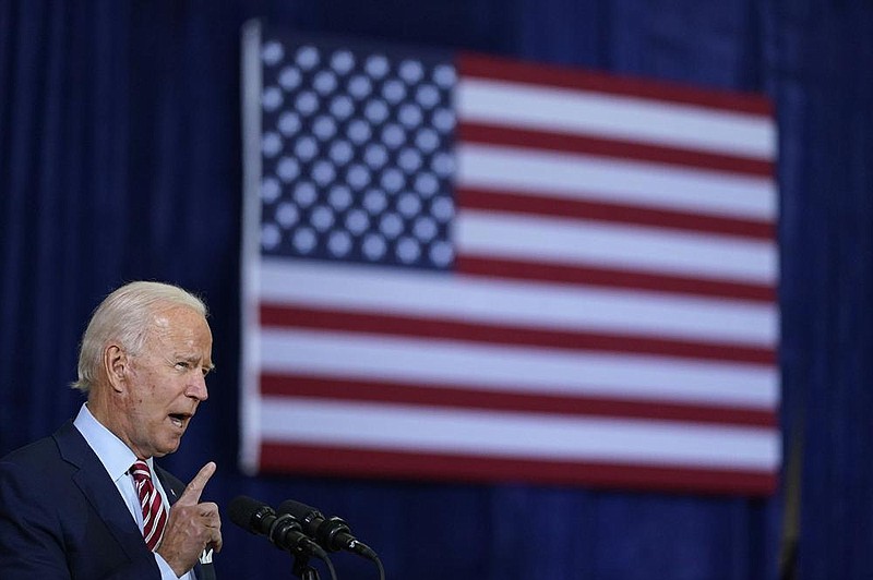 Democratic presidential candi- date Joe Biden speaks Tuesday in Tampa, Fla., before joining a veterans’ roundtable discussion. (AP/Patrick Semansky) 