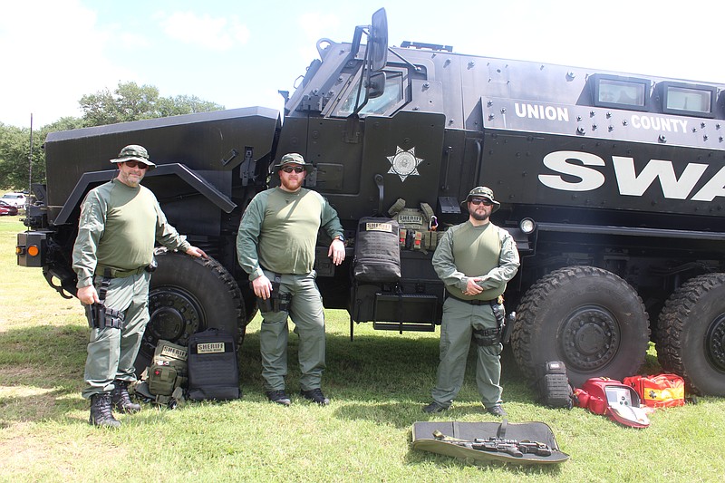John Burdue, Cody Burdue and Trey Johnson recently joined the UCSO SWAT team as medics. The three will be able to accompany the SWAT team during operations and quickly respond to any medical emergencies. (Matt Hutcheson/News-Times)