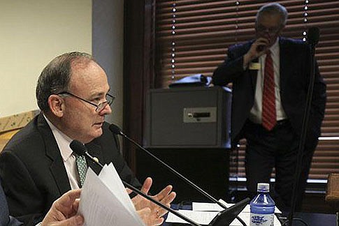 Sen. Ron Caldwell (left), R-Wynne, is shown in this file photo.
(Democrat-Gazette file photo)