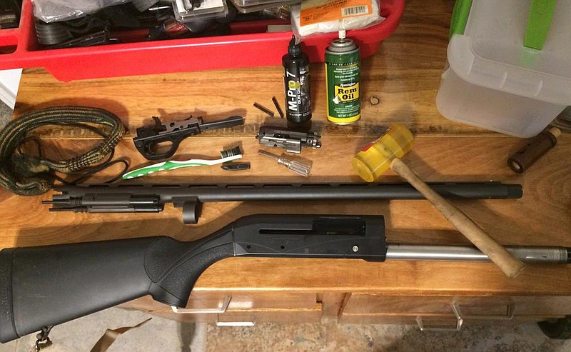 Cleaning a shotgun can be intimidating to novice hunters, but it is necessary and surprisingly easy.
(Arkansas Democrat-Gazette/Bryan Hendricks)