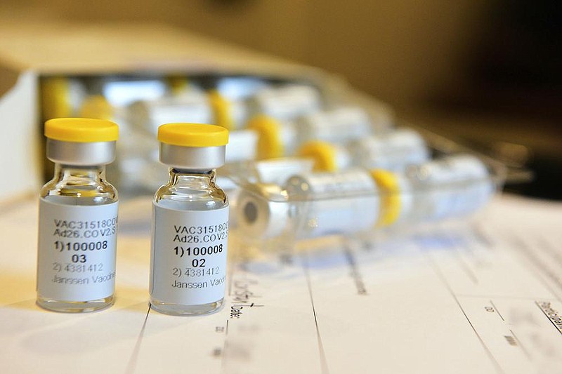 This photo taken earlier this month shows a single-dose coronavirus vaccine developed by Johnson & Johnson. The company said Wednesday that the vaccine is in the final phase of testing.
(AP/Courtesy of Johnson & Johnson/Cheryl Gerber)