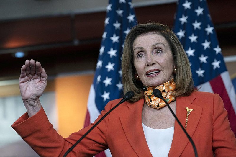 “We are still striving for an agreement,” House Speaker Nancy Pelosi said Thursday of an aid package that is expected to include stimulus checks, aid for airlines, small businesses, cities and states, as well as rental assistance, unemployment assistance and funds for election security and the Postal Service.
(AP/Jose Luis Magana)