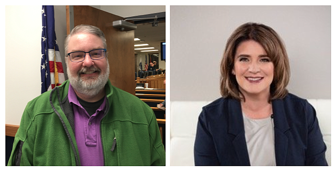 Incumbent Joel Edwards (left) and Julia Bailey (right)