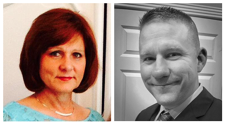 Incumbent Cindy Acree (left) and Philip Riley (right)