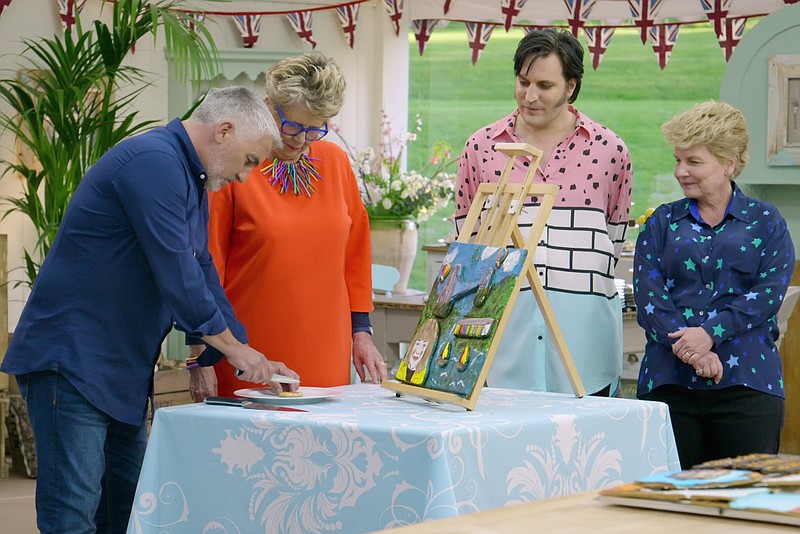 “The Great British Baking Show: Collection 6” has begun streaming on Netflix. The cast includes (from left) Paul Hollywood, Prue Leith, Noel Fielding and Sandi Toksvig.

(Netflix/TNS)