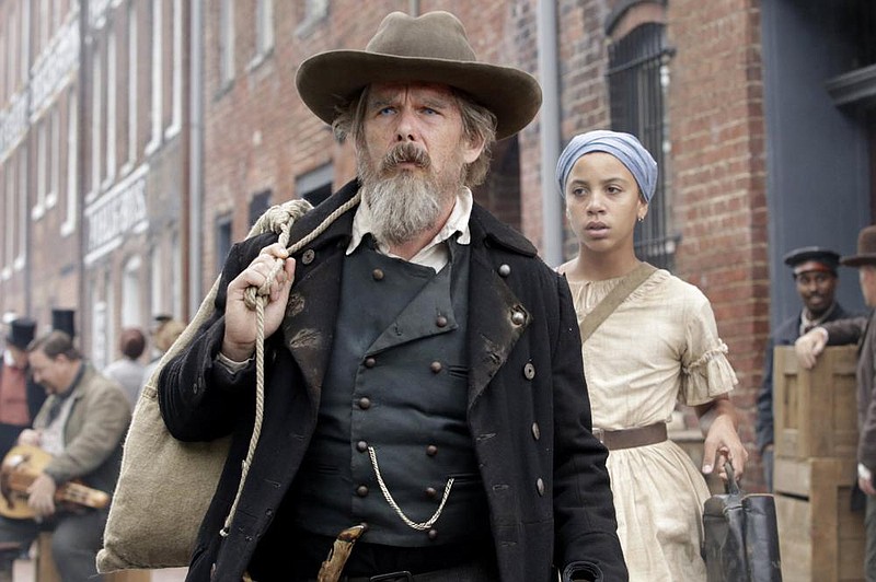 Militant abolitionist John Brown (Ethan Hawke) and his reluctant ward Henry “Onion” Shackleford (Joshua Caleb Johnson) — whom Brown has mistaken for a girl — make their way toward Harper’s Ferry and an inevitable reckoning in the Showtime miniseries “The Good Lord Bird.”