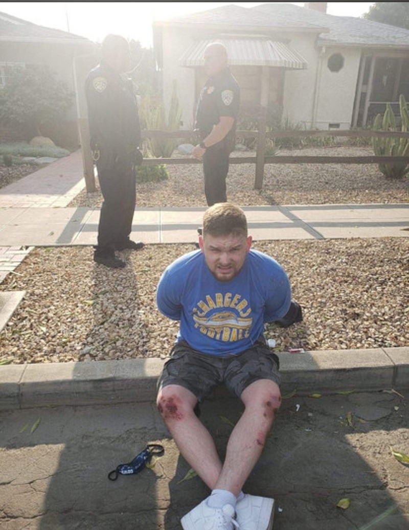 A photo provided by the United States Marshal Service shows Jory Worthen during his arrest Monday evening. (Contributed)