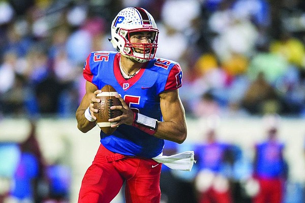 Landon Rogers of Little Rock Parkview leads the Patriots against Benton on Friday night in a matchup between the third- and fourth-ranked teams in Class 6A.
(Arkansas Democrat-Gazette file photo)