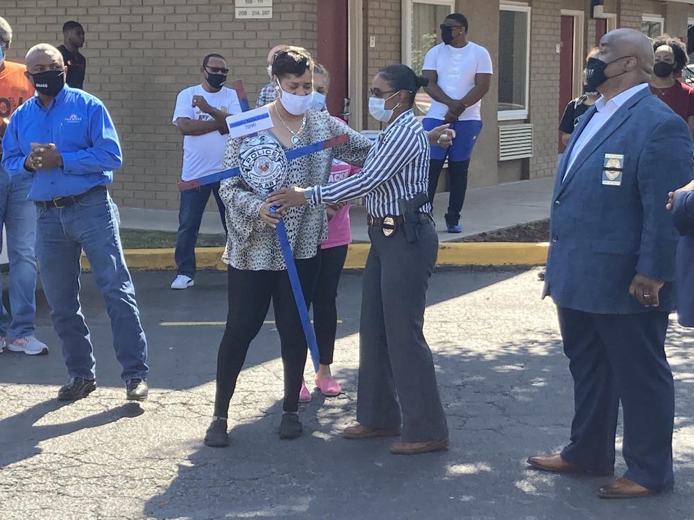 Cross placed for fallen Pine Bluff officer