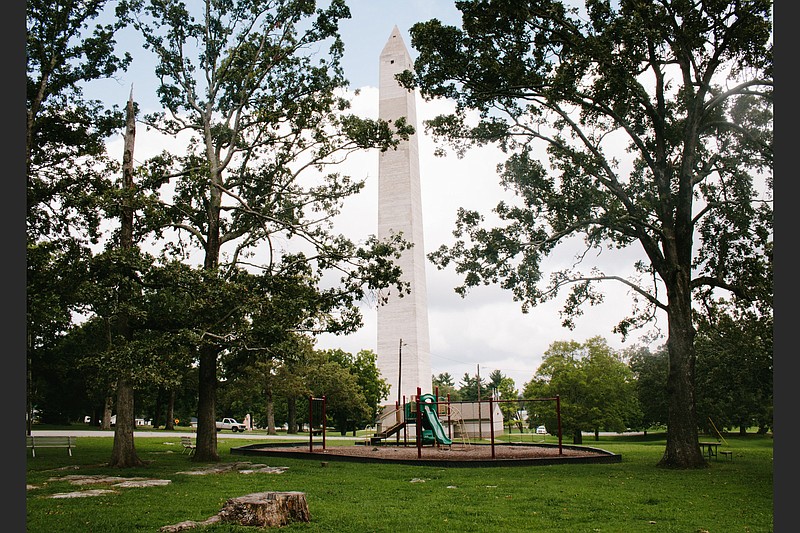 The Jefferson Davis Monument in Fairview, Ky., is about two-thirds of the size of the Washington Monument.

(The New York Times/Andrew Cenci)