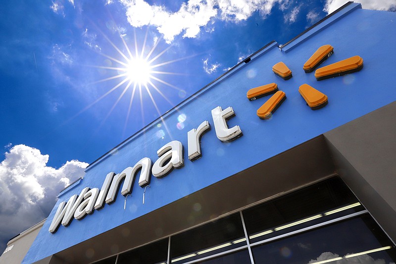 This June 25, 2019, file photo shows the entrance to a Walmart in Pittsburgh.