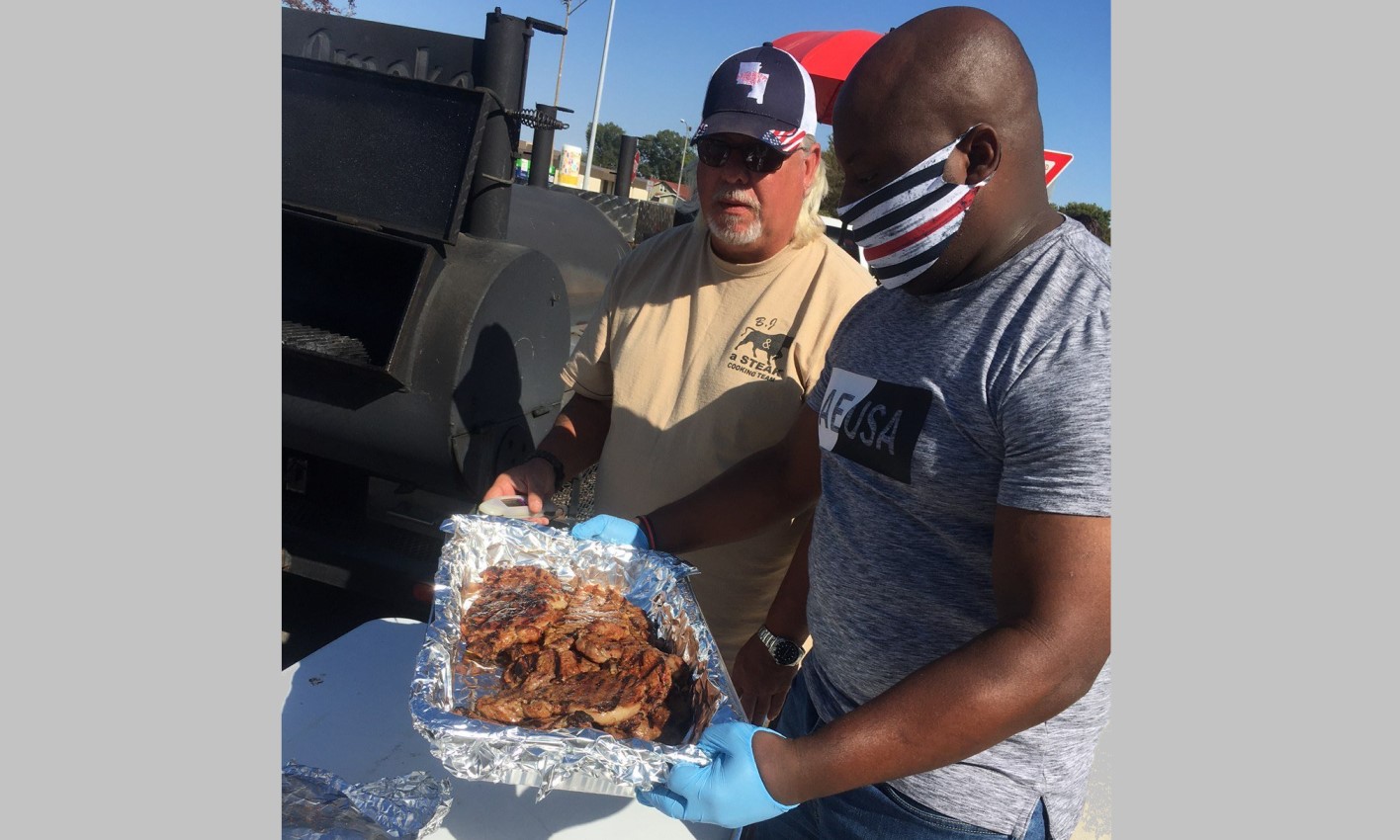 As steaks served to first responders, fallen officer Collins remembered