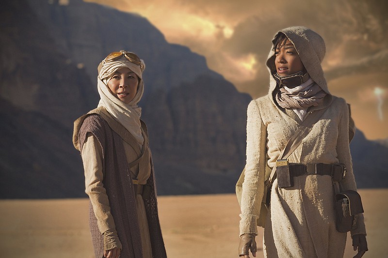 Michelle Yeoh (left) plays Capt. Philippa Georgiou, and Sonequa Martin-Green, is First Officer Michael Burnham, in the first season of “Star Trek: Discovery” on CBS All Access.

(CBS/Dalia Naber)