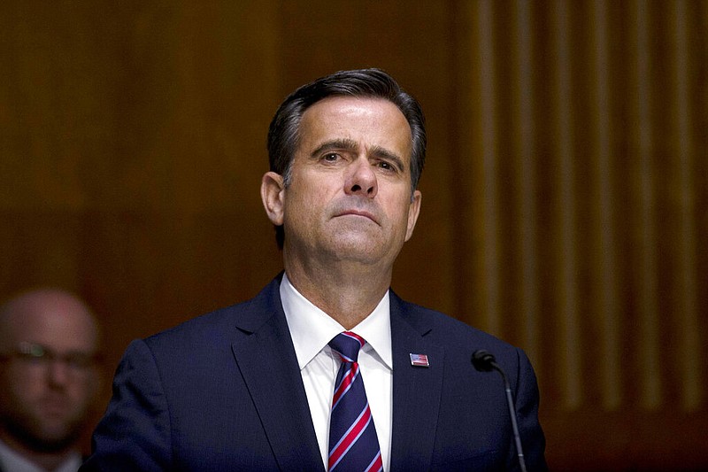 Then-Rep. John Ratcliffe, R-Texas, testifies before a Senate Intelligence Committee nomination hearing on Capitol Hill in Washington in this May 5, 2020, file photo. Ratcliffe is now the U.S. director of national intelligence.