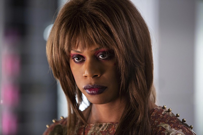 Laverne Cox stars in “Bad Hair,” a comedy-horror about woman trying to rise in the late-80s music business who gets a demonic weave. The film premieres Friday on Hulu.

(Hulu via AP/Tobin Yellan)