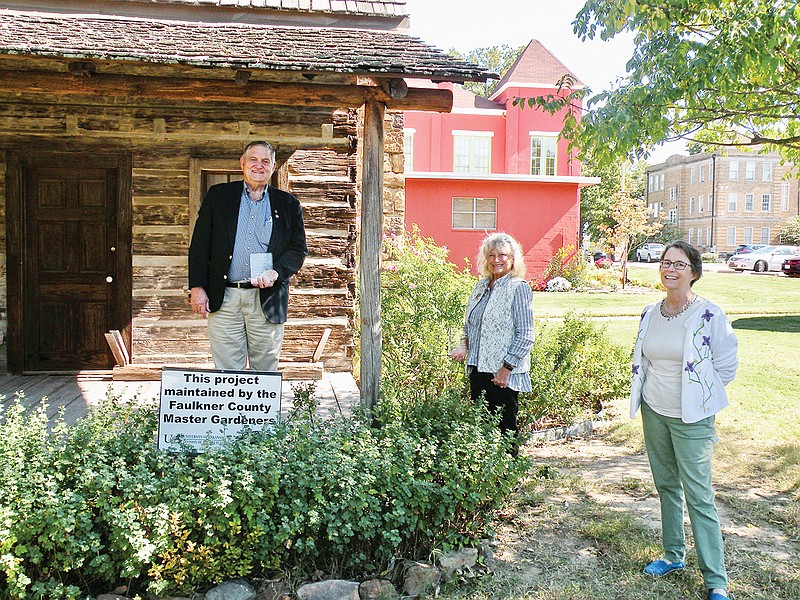 The Faulkner County Master Gardeners received two state awards recently. County Judge Jim Baker, left, was named State Friend of Master Gardeners in the individual category. The Grapevine, the Faulkner County Master Gardeners’ newsletter, received the Master Gardener Newsletter of the Year Award for programs with 51 members or more. Joyce Fiddler, center, serves as editor of the digital publication, and Meredyth Levering is the co-editor.