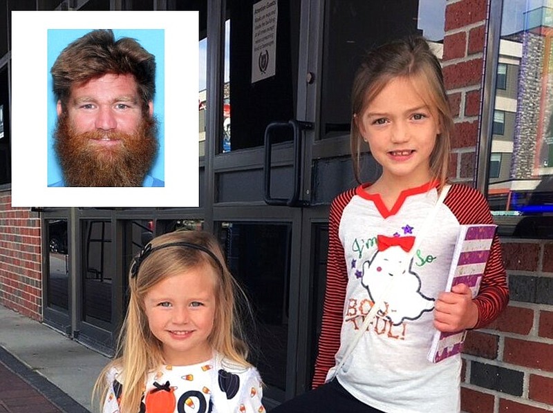 This combination photo shows two girls abducted from a Kansas home — Aven Jackson (left), 3, and Nora Jackson, 7 — and their 40-year-old father, Donny Jackson. (Kansas Bureau of Investigation via AP)



