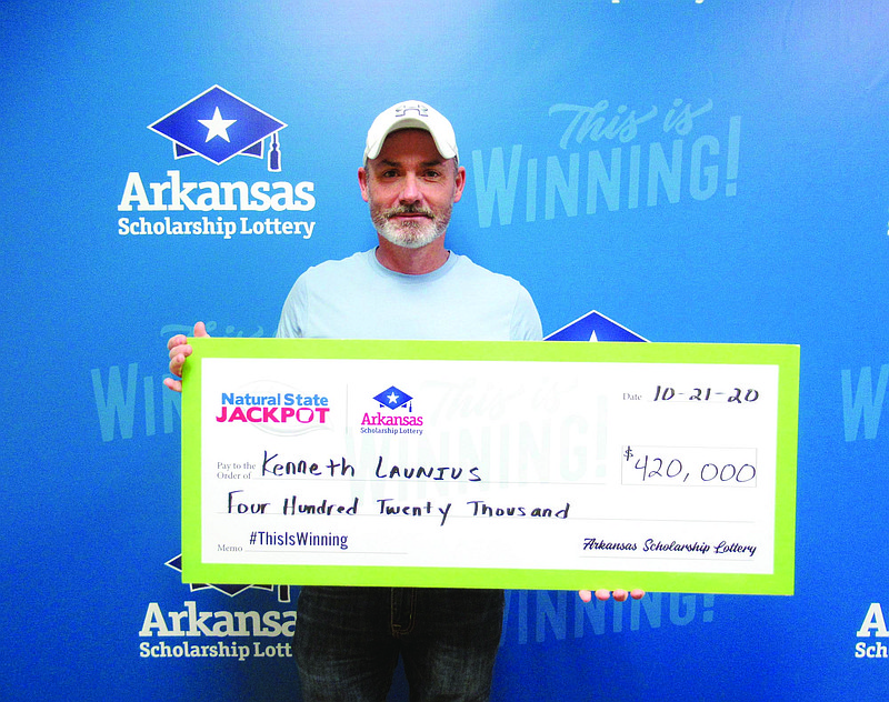 Camden’s Kenneth Launius claimed the $420,000 Natural State Jackpot recently after purchasing a winning ticket for the Oct. 16 drawing. (Contributed)