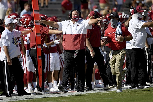 In A Good Place: Pittman Pleased Going Into A&M Week | The Arkansas ...