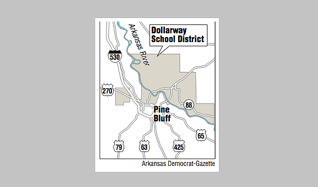 The location of the Dollarway School District is shown in this 2015 graphic.