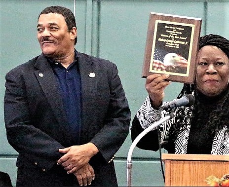 Veteran of the year: Bishop George Calloway Jr. was honored in November 2019 as one of two Veterans of the Year at the annual Good Food for the Body and Soul Thanksgiving Dinner. He received the honor alongside El Dorado resident Charles Freeman. The awards were presented by Veronica Bailey, founder and chief executive officer of Meet Me at the Court. (News-Times file)