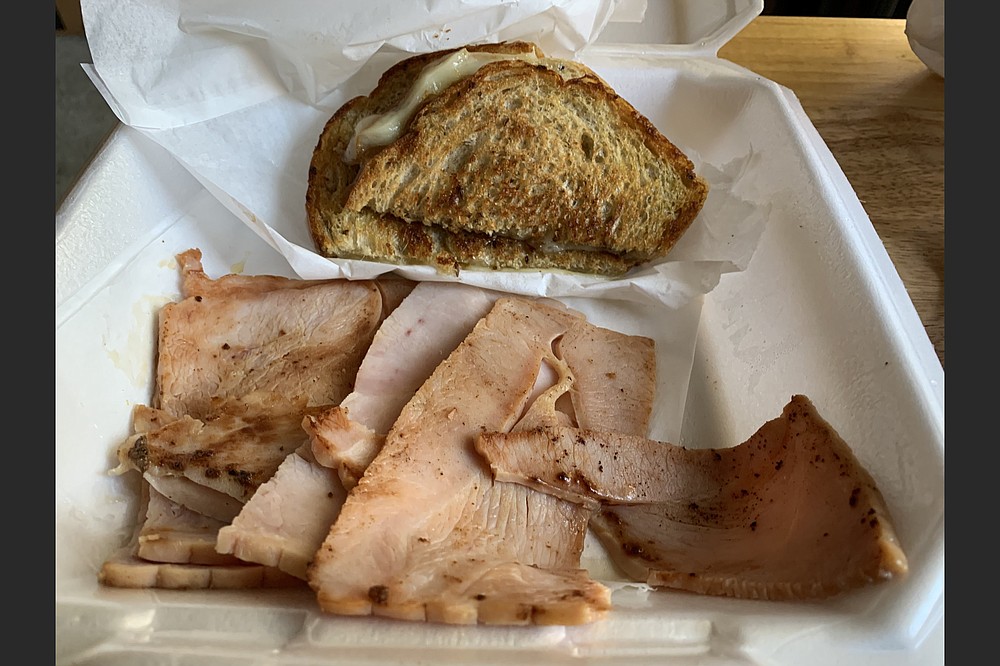 The smoked turkey plate from Burge's now comes with a grilled cheese on rye. (Arkansas Democrat-Gazette/Eric E. Harrison)