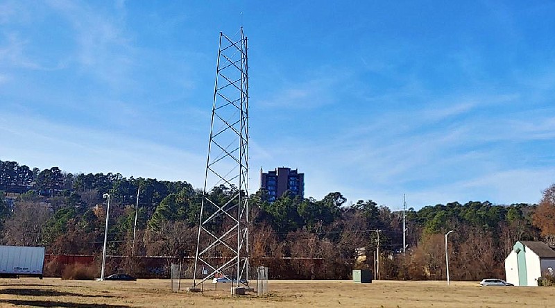The Riverdale communications tower for Little Rock television station KATV, Channel 7, is shown in this 2019 file photo.