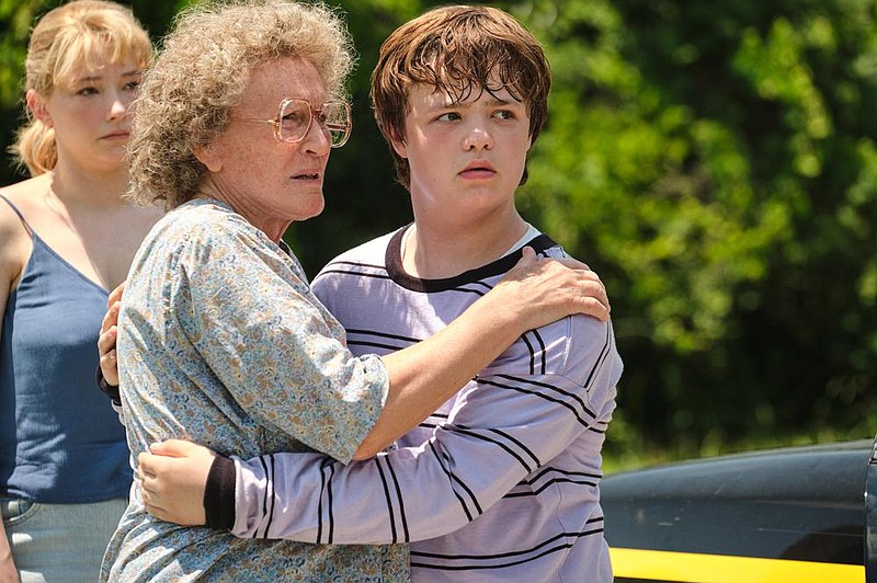 Mamaw (Glenn Close) comforts a young J.D. Vance (Owen Asztalos) in Ron Howard’s “Hillbilly Elegy,” the film adaptation of Vance’s best-selling sociological treatise/autbiography.