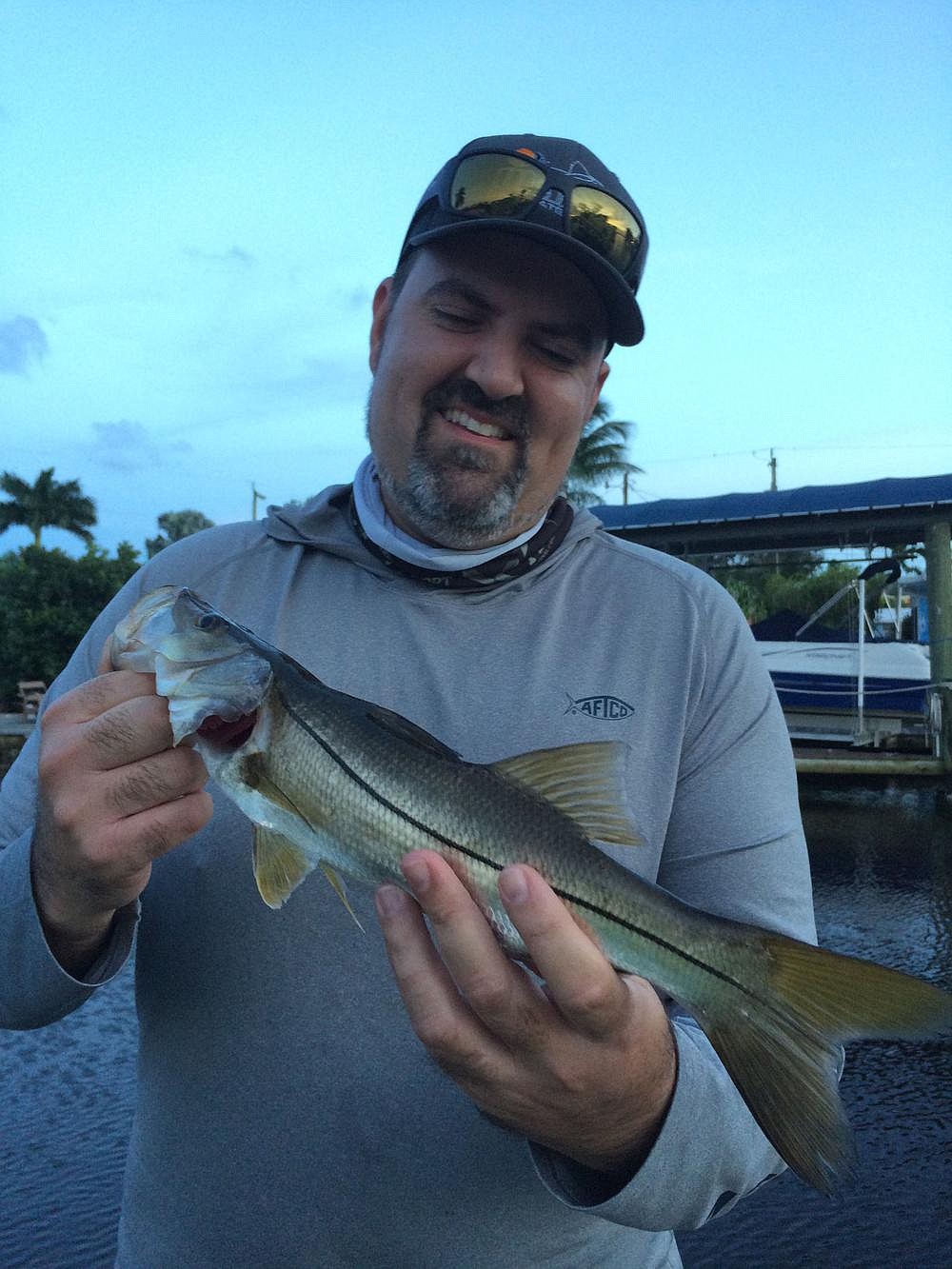 Carlos Rodriguez of Florida Sport Fishing magazine caught several baby snook fishing in the canals and mangrove keys of Matlacha, Fla.
(Arkansas Democrat-Gazette/Bryan Hendricks)