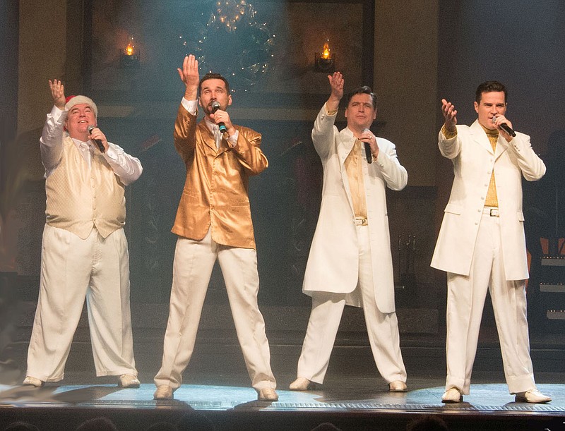 After 26 years, Marty, Ryan, Jason and Andy Hughes (left to right) continue to make music in Branson with the help of their children and grandchildren. Brother Adam, one of the original performers in the show, is in California right now handling family obligations, Jason Hughes says, but they all hope he’ll be back someday.
(Courtesy Photo) story.lead_photo.caption
