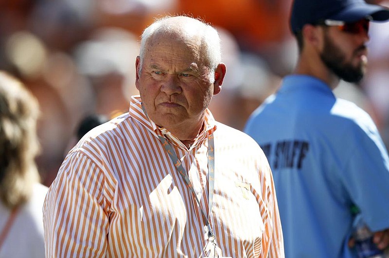 Tennessee Athletic Director Phillip Fulmer, a College Football Hall of Famer who coached the Vols for 17 years, announced Friday he has tested positive for covid-19 and is isolating.
(AP file photo)