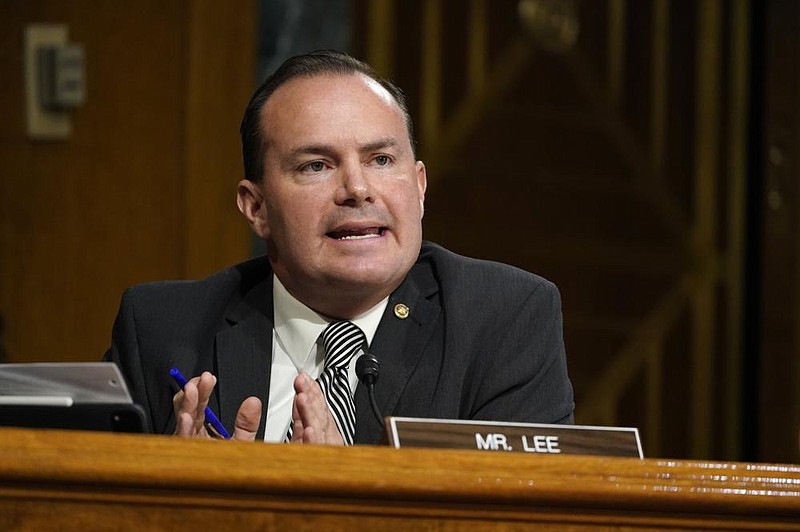 In this Nov. 10, 2020, file photo, Sen. Mike Lee, R-Utah, speaks during a Senate Judiciary Committee hearing on Capitol Hill in Washington. (AP Photo/Susan Walsh, Pool, File)