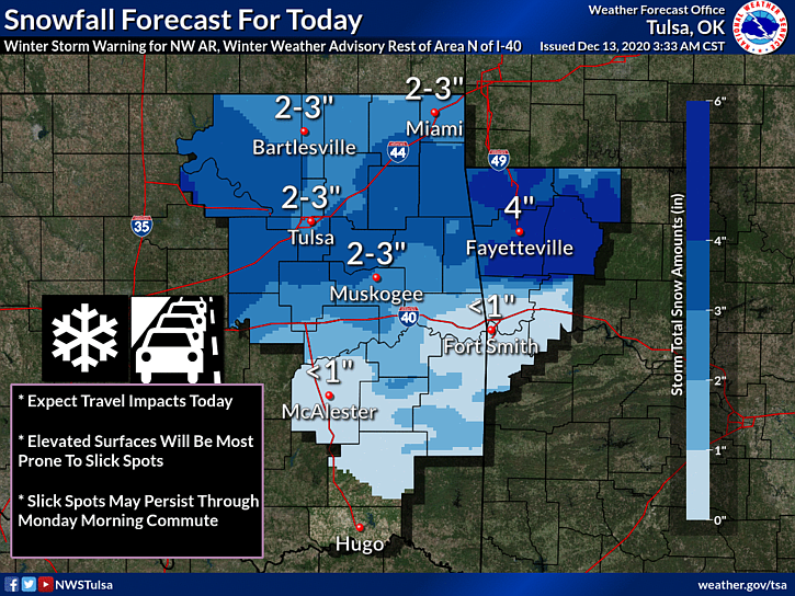 VIDEO: 3 To 5 Inches Of Snow Possible In NWA | Northwest Arkansas ...