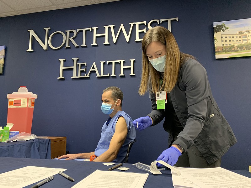 WATCH Covid 19 vaccines given at Springdale hospital Northwest