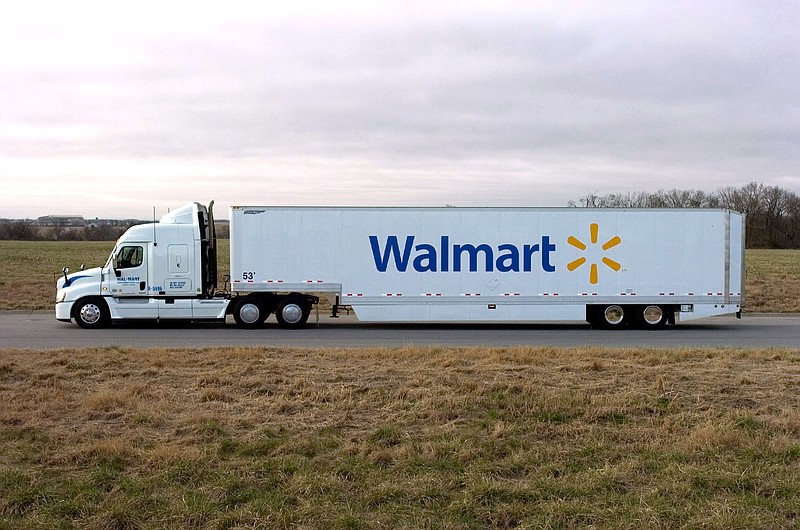 Walmart truck and trailer.
