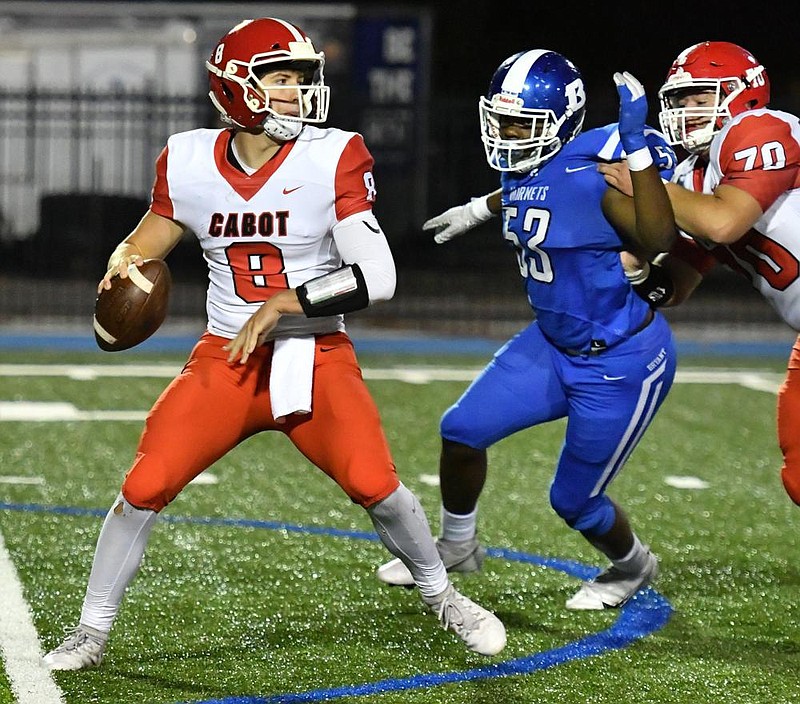 Cabot quarterback Tyler Gee (left) highlights a class of 13 players signed by the University of Central Arkansas on Wednesday.
(Special to the Democrat-Gazette/Jimmy Jones)