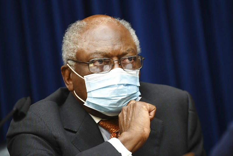 FILE - In this Sept. 23, 2020 file photo, Committee Chairman Rep. Jim Clyburn, D-S.C., during a House Select Subcommittee on the Coronavirus Crisis hearing on Capitol Hill in Washington.