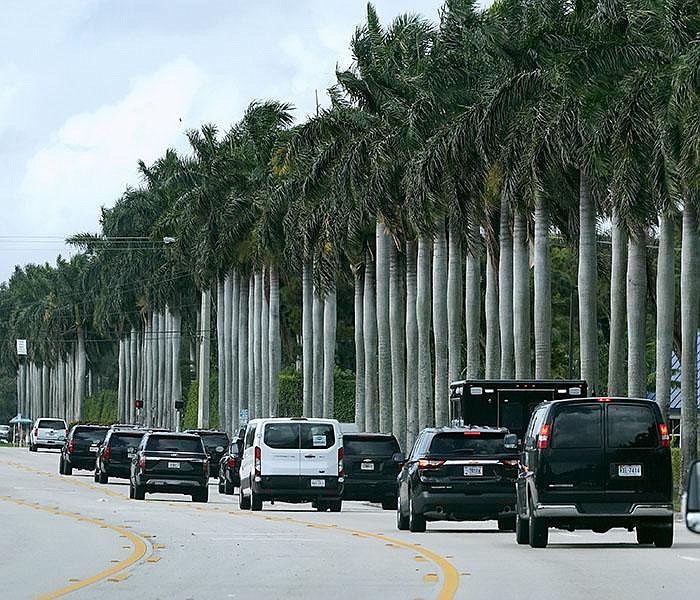 President Donald Trump’s motorcade heads to Trump International Golf Club in West Palm Beach, Fla., on Thursday. Meanwhile, House Republicans reportedly complained that Trump had thrown them under the bus with his demand for $2,000 stimulus checks.
(AP/Patrick Semansky)