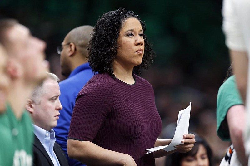 Coach Kara Lawson’s Duke Blue Devils are the first Power 5 team to drop out after starting the season. “I don’t think we should be playing right now. That’s my opinion on it,” Lawson said earlier this month.
(AP file photo)