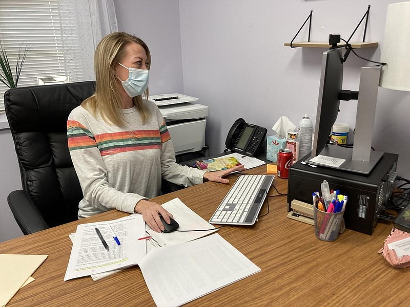 Lara Owings, loan officer with the Southeast Arkansas Economic Development District, says low-interest loans are available for small businesses affected by the coronavirus.
(Pine Bluff Commercial/Byron Tate)