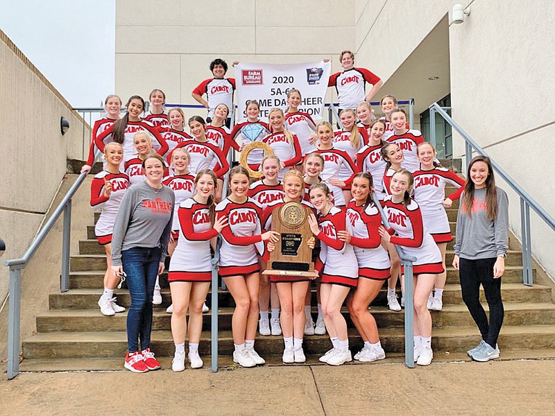 The Cabot Cheer squad won its first 5A-6A Game Day state championship at the Hot Springs Convention Center on Dec. 19.
