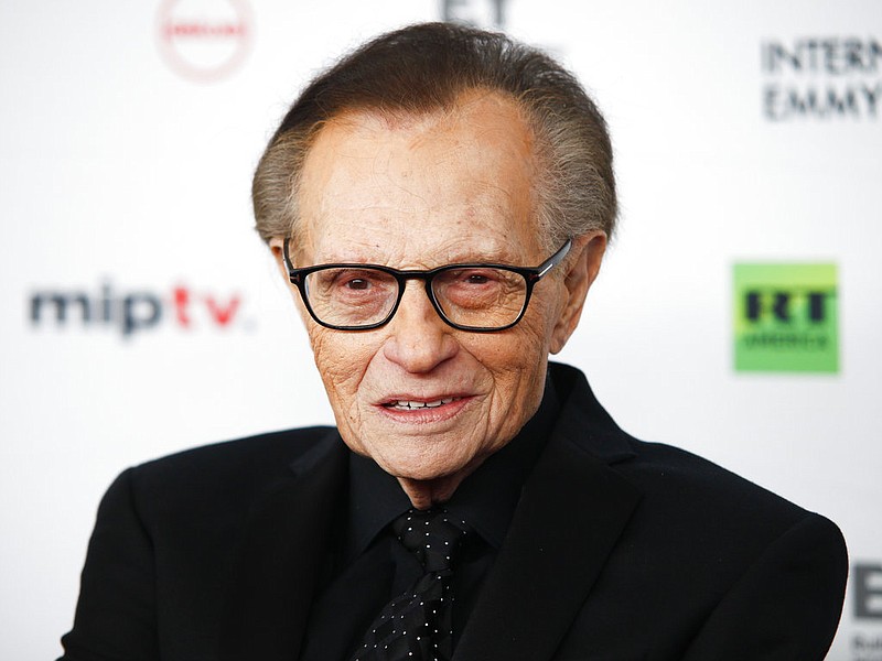 Larry King attends the 45th International Emmy Awards at the New York Hilton in this Nov. 20, 2017, file photo. CNN reported Saturday, Jan. 2, 2021, that the 87-year-old King has contracted the coronavirus and was undergoing treatment at Cedars-Sinai Medical Center in Los Angeles.