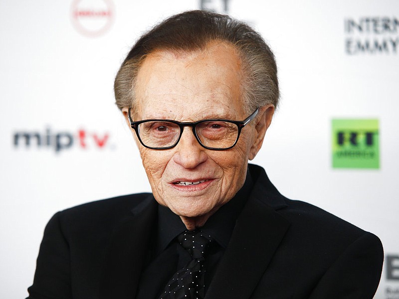 Larry King attends the 45th International Emmy Awards at the New York Hilton in this Nov. 20, 2017, file photo. CNN reported Saturday, Jan. 2, 2021, that the 87-year-old King has contracted the coronavirus and was undergoing treatment at Cedars-Sinai Medical Center in Los Angeles. story.lead_photo.caption