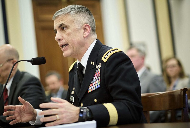 Gen. Paul Nakasone, commander of U.S. Cyber Command and director of the National Security Agency, testifies in a hearing of the House Armed Services Committee on Capitol Hill in Washington, March 4, 2020. Nakasone and other American officials responsible for cybersecurity are now consumed by what they missed for at least nine months: a hacking, now believed to have affected upward of 250 federal agencies and businesses, that Russia aimed not at the election system but at the rest of the U.S. government and many large American corporations. 
(T.J. Kirkpatrick/The New York Times)
