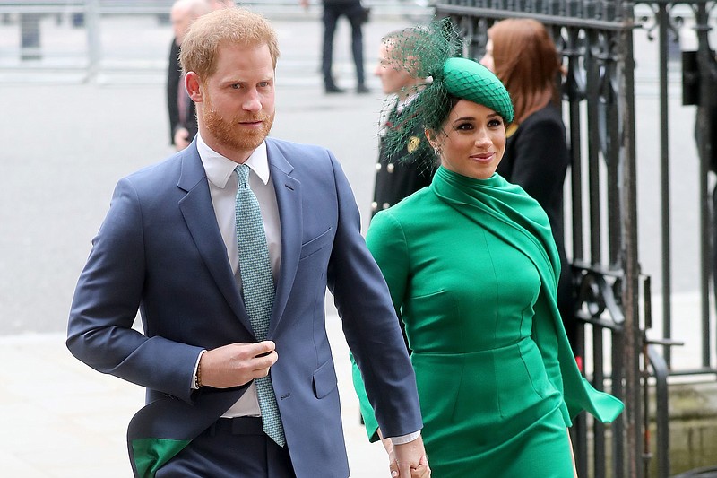 Prince Harry, Duke of Sussex, and Meghan, Duchess of Sussex, photographed in March in London, can’t please everyone with their first Spotify podcast. (Chris Jackson/Getty Images)
