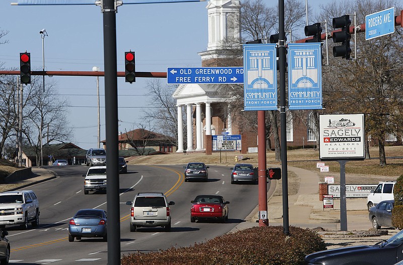 Rogers Avenue Wednesday, January 27, 2016, in Fort Smith.
