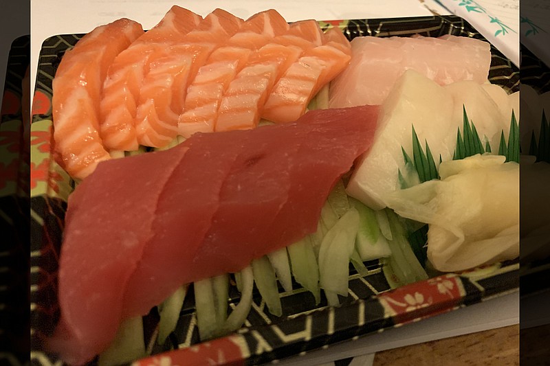 Tokyo House's Sashimi Deluxe features four kinds of thick-sliced fish. (Arkansas Democrat-Gazette/Eric E. Harrison)